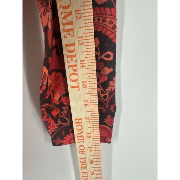 One World Tunic Top Orange Sz S Embellished Boho Festival Fall Bling AC22 - Picture 5 of 7